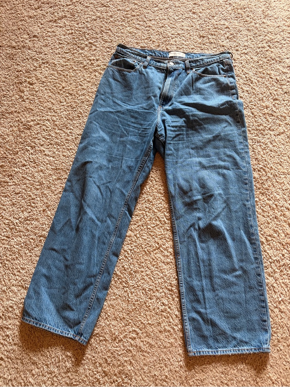 Abercrombie & Fitch Women's Denim Straight Jeans - Classic Blue